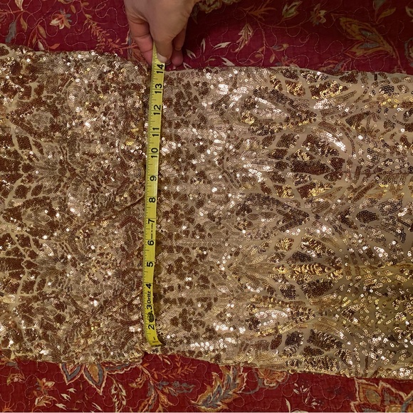 Betsy & Adam Rose Gold Maxi Dress - Picture 6 of 9